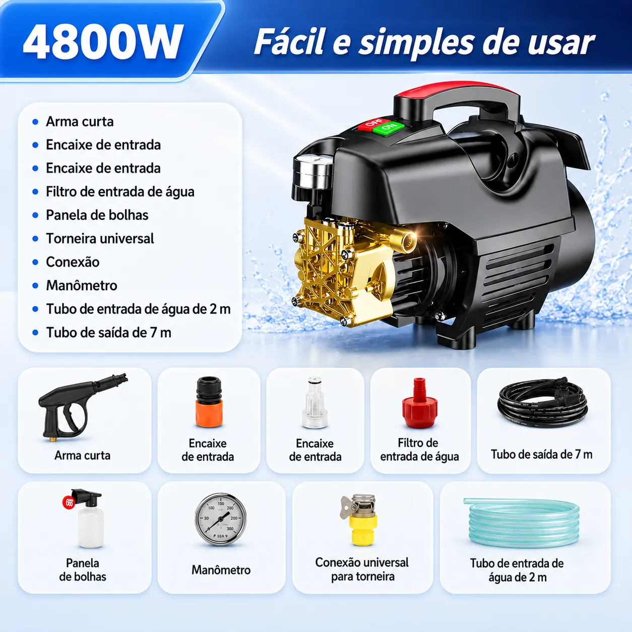 4800W — Fácil e simples de usar